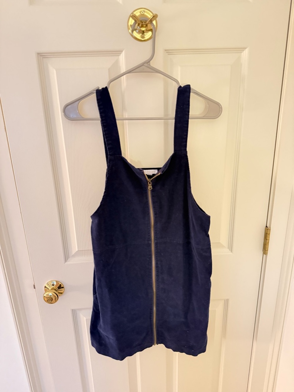 Don’t Ask Why Navy Zip-Front Pinafore Dress